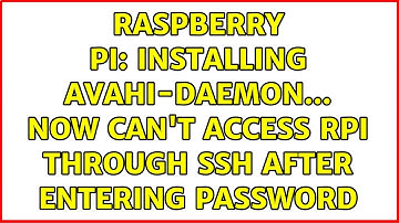 Raspberry Pi: Installing Avahi-Daemon... now can