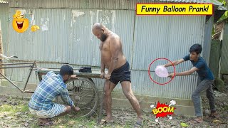 Crazy Popping Balloon Prank 🤣🤣Tyr Puncture  with Popping Balloon Ep 07 Blast !!@Bidik Prank