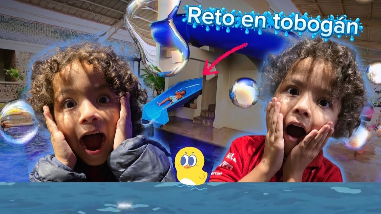 Día de piscinas|Reto en tobogán |Los gemelos gt 