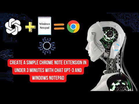 Create a Simple Chrome Note Extension in Under 3 Minutes with Chat GPT-3 and Windows Notepad#chatgpt
