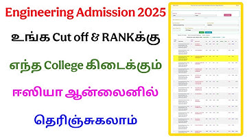engineering admission rank and cutoff details | engineering rank list tamil | Tricky world