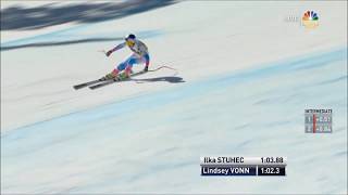 Lindsey Vonn downhill in slow motion alpine skiing