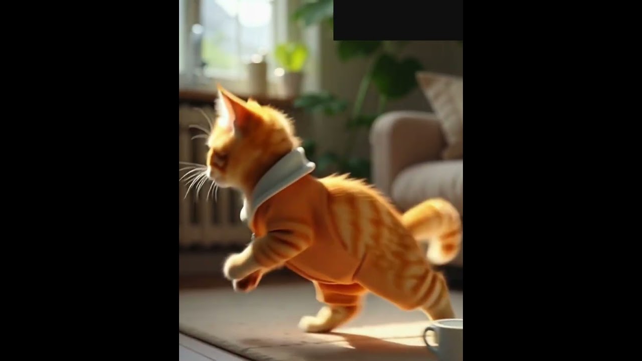 The cat ran into the kitchen, there was a fire, and called the fire department💔💔💔😭