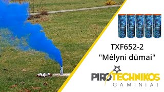 TXF652-2 mėlyni dūmai,  fejerverkai 2024 pirotechnika.lt