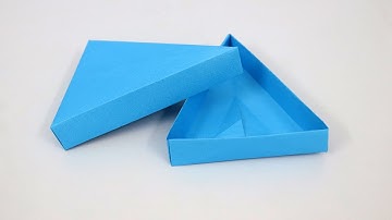 How to Make a Paper Triangle Box - Origami Triangular Box Tutorial - Paper Gift Box