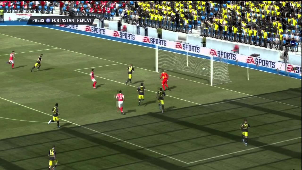 Bild från Fifa 12 På svenska, Arsenal vs Dortmund ( demo )