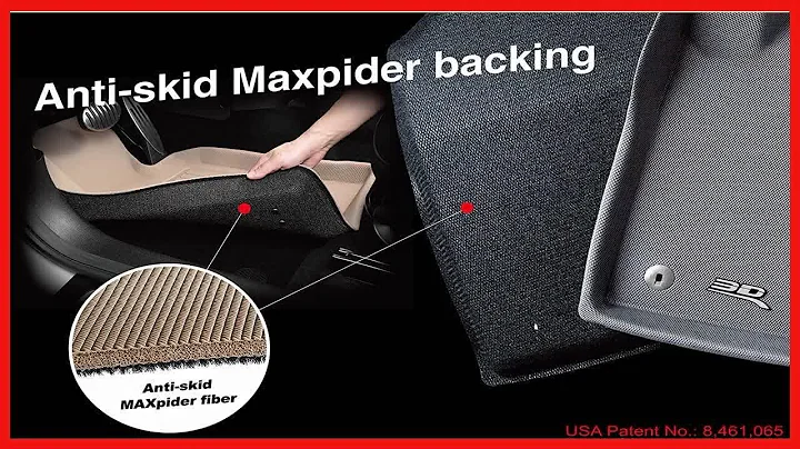 3D MAXpider Custom Fit Kagu Floor Mat (Black) for 2016-2017 Toyota Tacoma Double CAB - 1ST Row 2ND