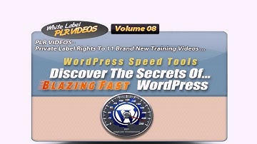 WordPress Speed Tools - White Label PLR Videos Volume 08