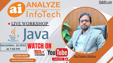 Live Workshop on Java || Day 05 - Analyze InfoTech