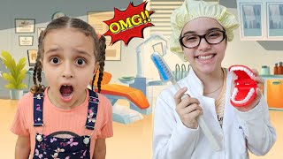 Marina e Elisa aprendem que escovar os dentes é essencial