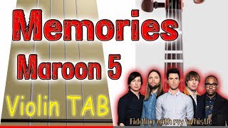 Memories - Maroon 5 - Violin - Play Along Tab Tutorial chords