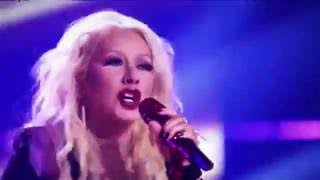 Christina Aguilera singing on The Voice Season 10