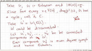 Video_26:  Eulerian iff edge set can be decomposed into cycles