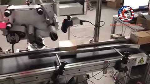 Automatic high accuracy box top real time printer labeling machine with barcode scanning system