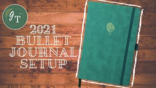 2021 BULLET JOURNAL SETUP | GREEN AND GREY | SCRIBBLE AND DOT A5 JOURNAL | GWENI TAMARA