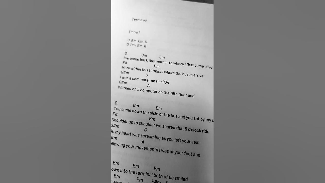 #Terminal | Rupert Holmes | #Lyrics | #Chords | #Music | #Guitars | #Piano | #MusicMinded | #Shorts