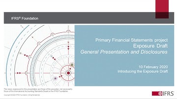 General Presentation and Disclosures