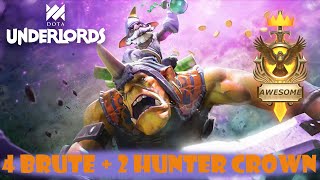 4 BRUTE WITH 2 HUNTER CROWN BUILD - DOTA UNDERLORDS - LORDS OF WHITE SPIRE