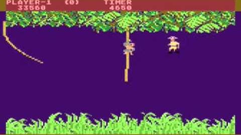 Atari 8-bit/5200 Jungle Hunt - monkey punch