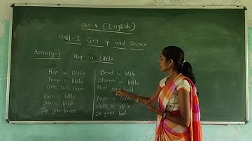 STD 4 English Unit 1 Get up and Dance Activity 1