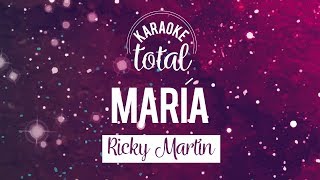 María - Ricky Martin - Karaoke Con Coros