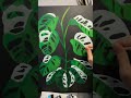 Acrylic Painting | Monstera Painting #shorts #acrylicpainting