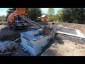 Building my ICF house part 3 : Forming and pouring the walkout basement frost wall