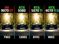 RX 9070 XT vs RTX 5080 vs RTX 5070 Ti vs RTX 4070 Ti SUPER TEST IN 10 GAMES  | R7-7800X3D