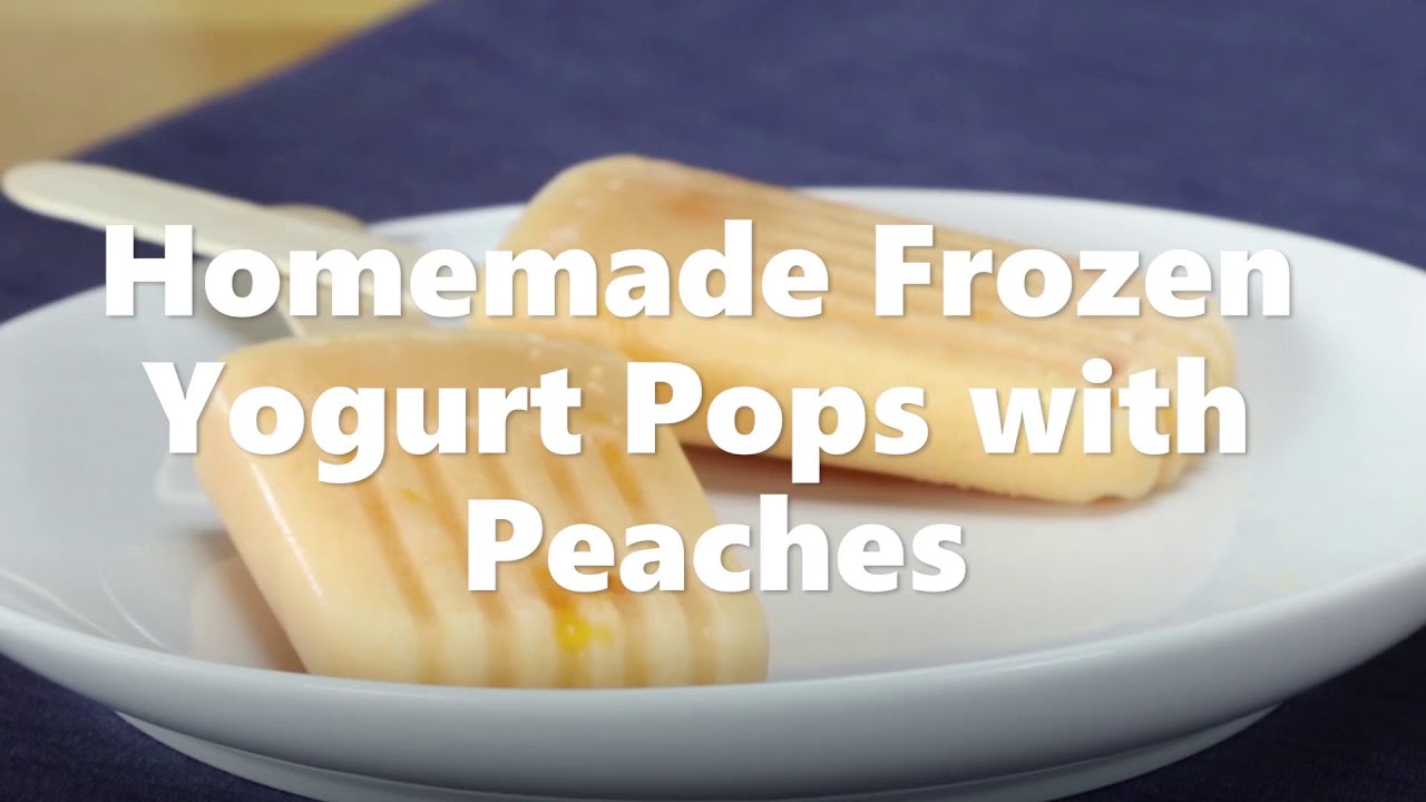 Peach Frozen Yogurt Popsicles - Culinary Ginger