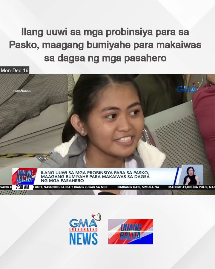 Ilang uuwi sa mga probinsiya para sa Pasko, maagang bumiyahe para makaiwas sa... | Unang Balita