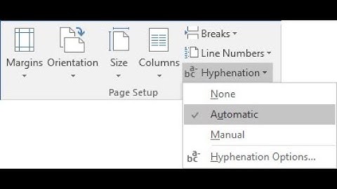 How to use  Line Numbers and Hyphenation in M S Word 2016