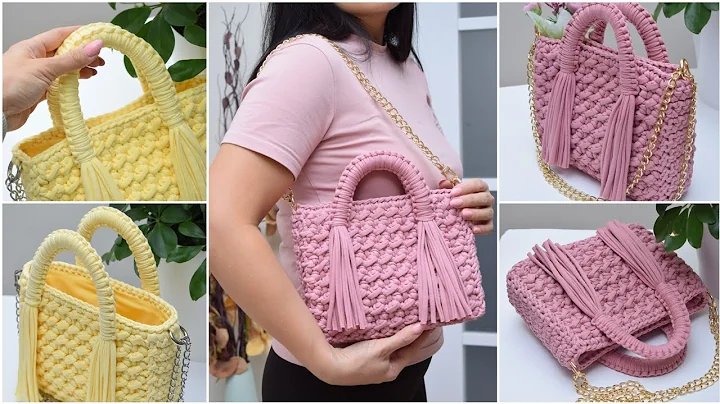 Crochet Cute Handbag with tassels Video tutorial Crochet Pattern -