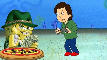 Boris trying to get the Pizza from Gangster SpongeBob
