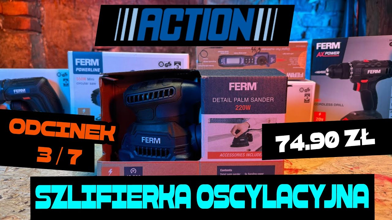 SZLIFIERKA OSCYLACYJNA z ACTION firmy FERM *test*