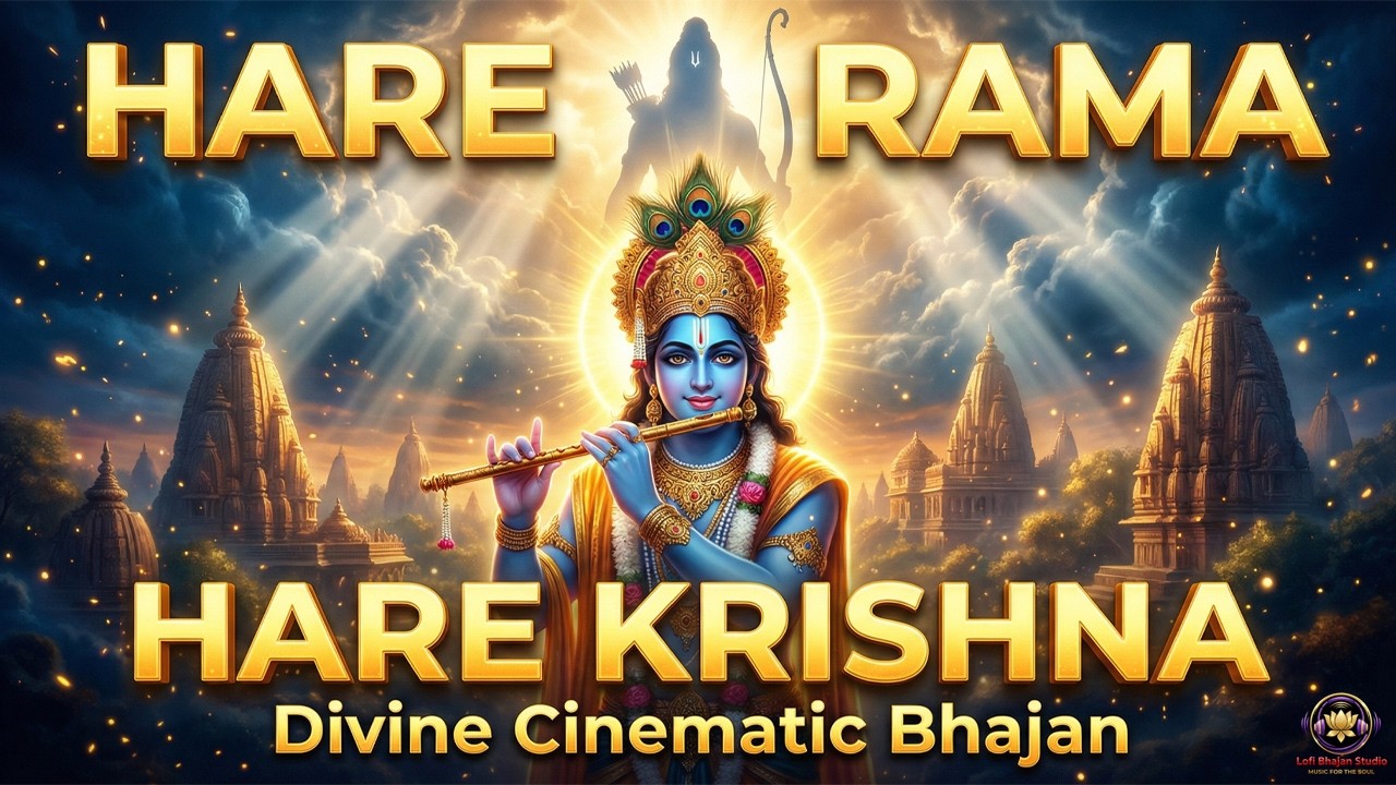 Hare Rama Hare Krishna Duet: Cinematic Krishna Bhajan | Krishna Songs | Lofi Bhajan Studio