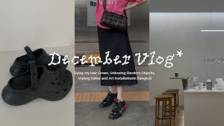 December Vlog: Dying my Hair Green, Aesthetic Cafe Hopping in Bangkok, Unboxing New Shoes