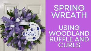 Purple Tulip wreath/ Using woodland ruffle and curl method