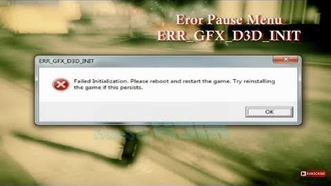 How to fix gta 5 error in urdu hindi {err gfx d3d init}