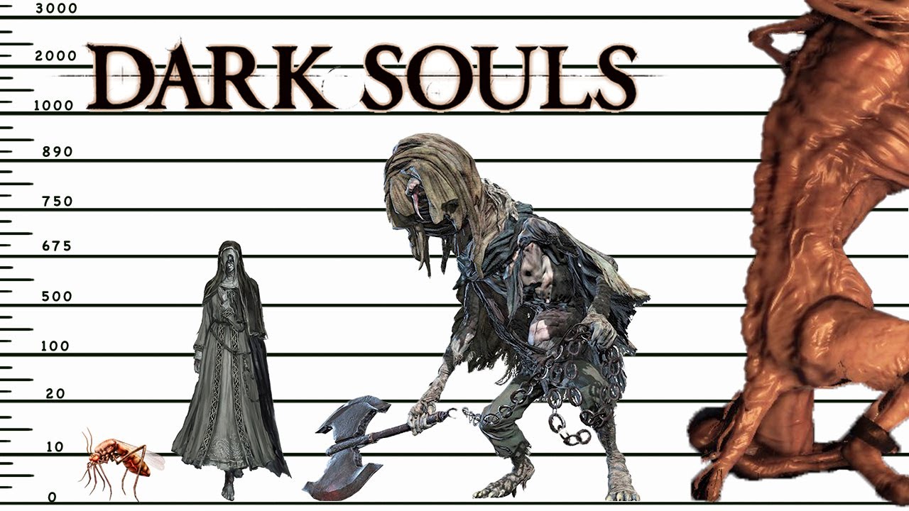 comment changer la taille des monstres avec des... Dark Souls - Comparaison de la taille des monstres - YouTube