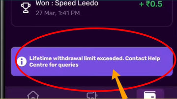 Lifetime withdrawal limit exceeded. contact help centre for queries | Speed ludo withdrawal problems