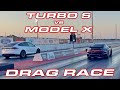 MODEL X vs Turbo S * Porsche 992 Turbo S vs Tesla Model X Plaid 1/4 Mile DRAG RACE