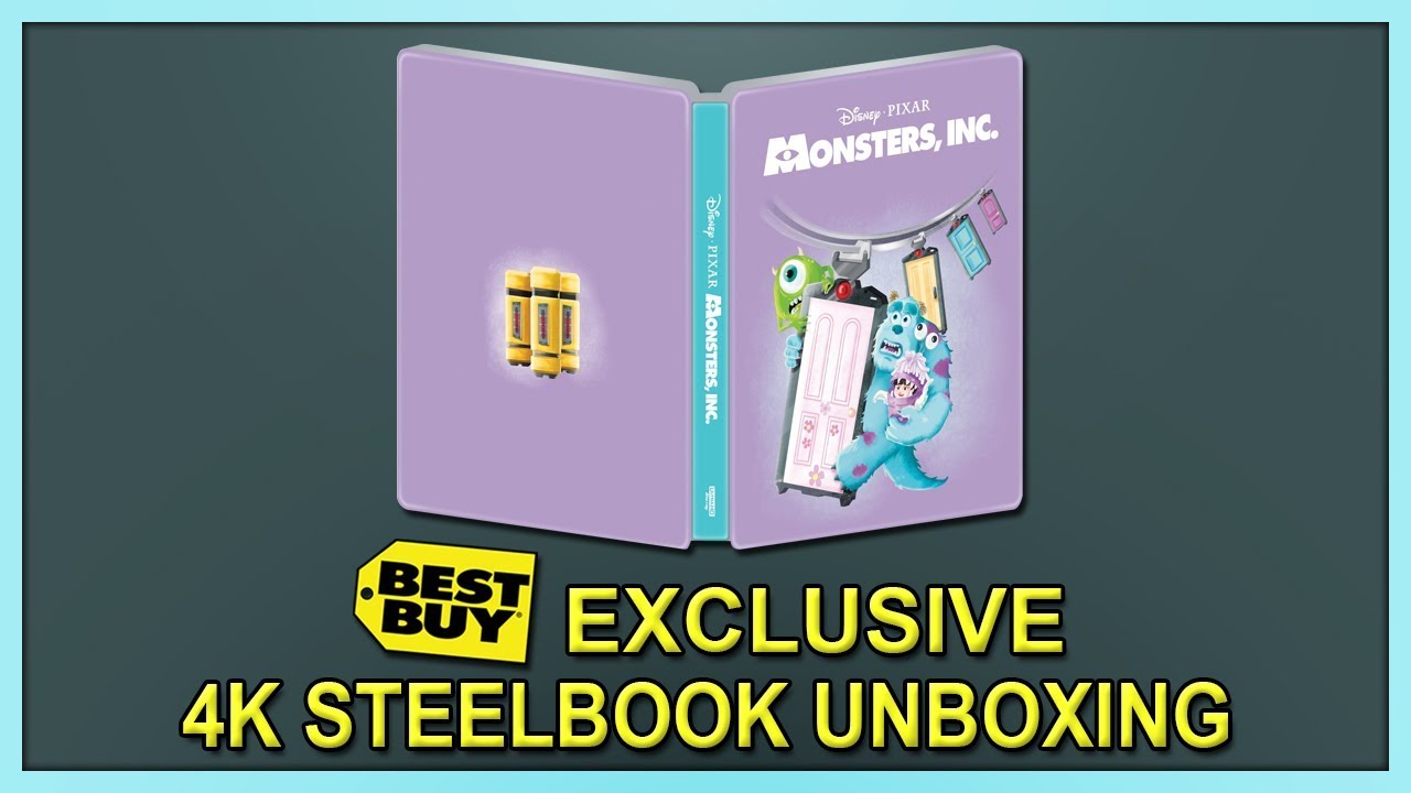 Monsters, Inc. Best Buy Exclusive 4K+2D Blu-ray SteelBook Unboxing ...