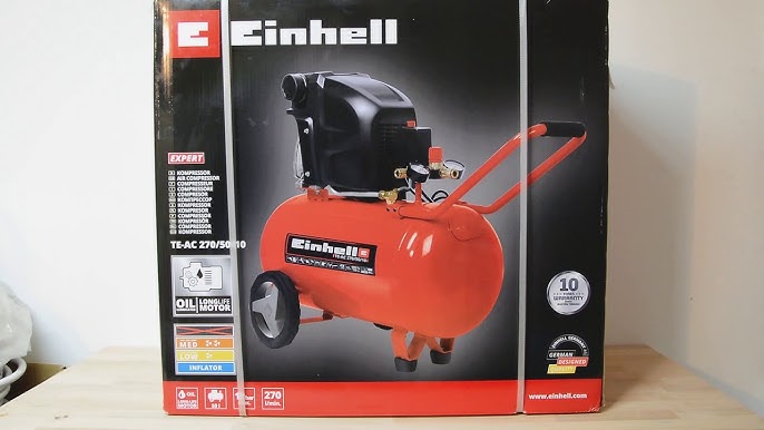 air compressor TE-AC 270/50/10-Einhell-unboxing-testing - YouTube