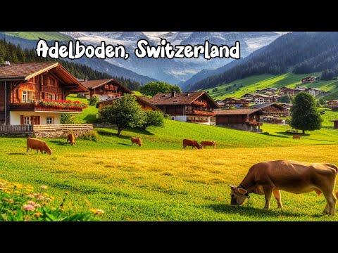 Adelboden, Switzerland walking tour 4K - The most  beautiful Swiss villages - fairytale village