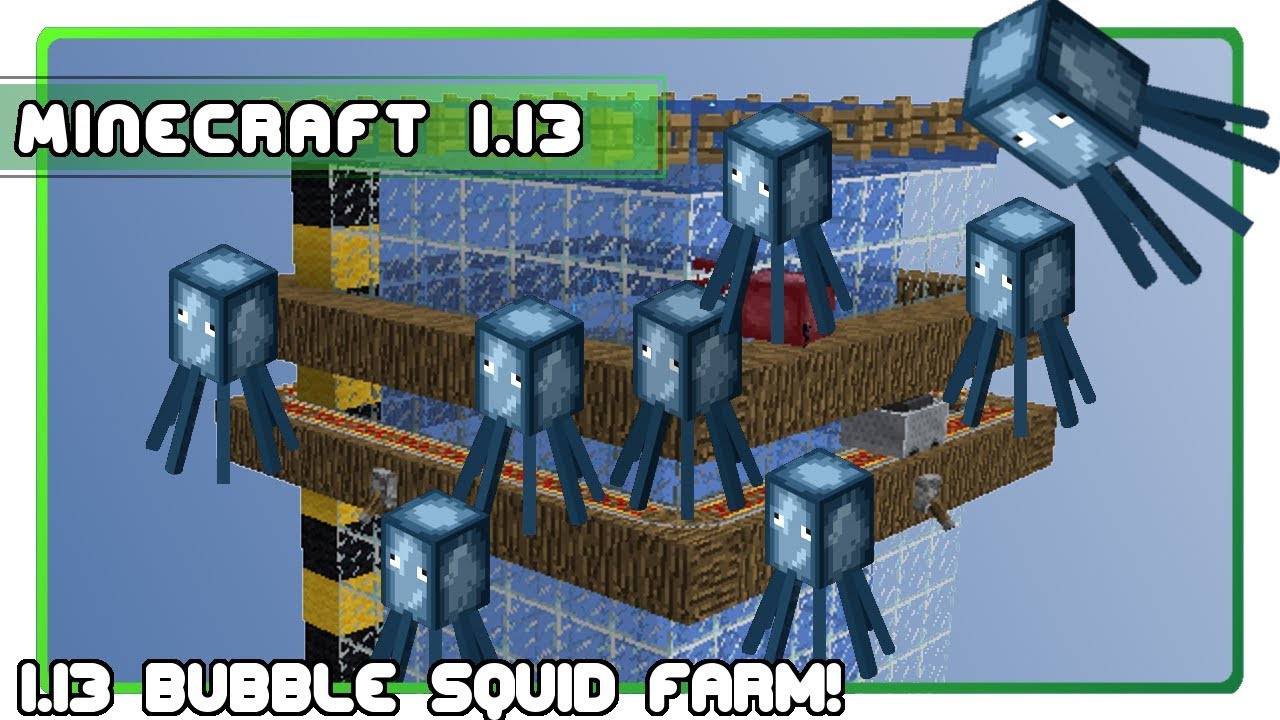 Best Squid Farm for Aquatic Update! | Minecraft 1.13 Small Farms - YouTube