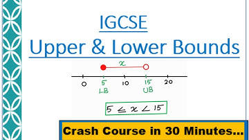 IGCSE Math Crash Course : 1.13 Upper and Lower Bounds  in 30 Minutes