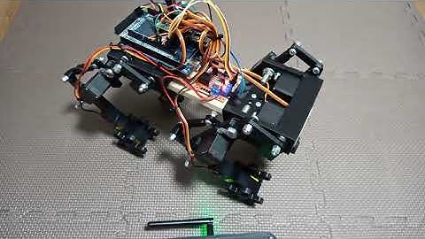 【Arduino】犬型ロボット　方向転換 (Dog robot turning direction)