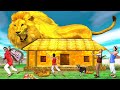 विशालकाय गोल्डन लायन गोल्डन हाउस Magical Giant Golden Lion And Golden House Kahani 3D Hindi Kahaniya