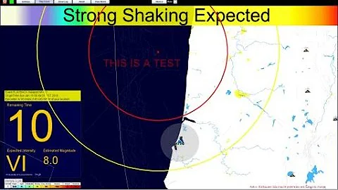 ShakeAlert: EEW Simulation of M8.0 Cascadia Offshore Earthquake near Newport, OR