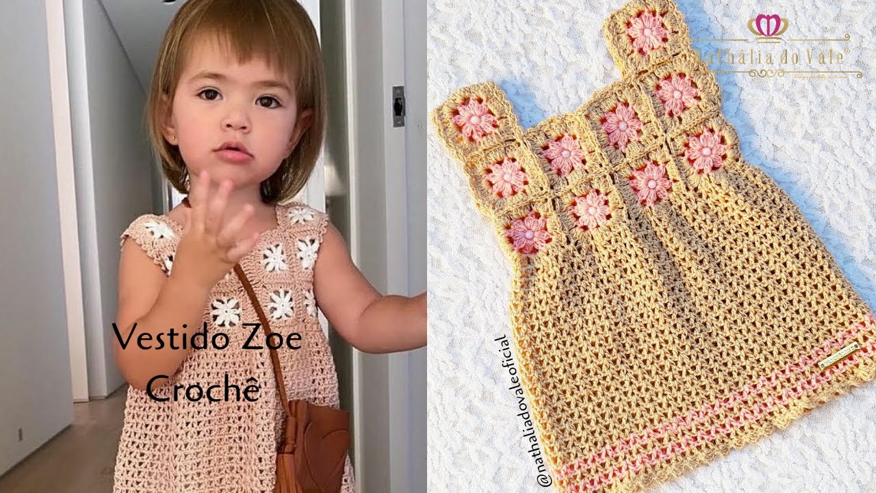 VESTIDO DE CROCHÊ ZOE - YouTube